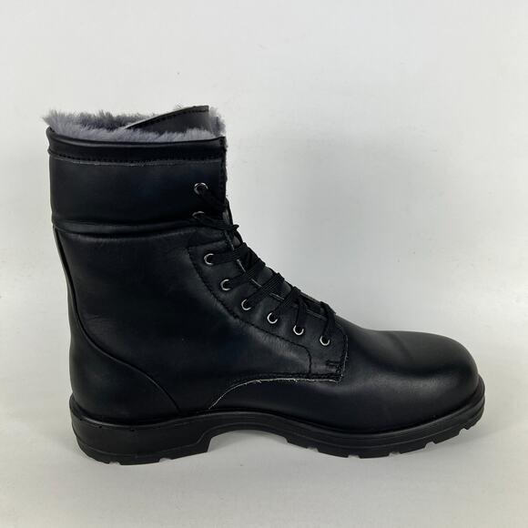 Blundstone 1465 Men's 11 Triple Black Leather Lace Up Ankle Winter Thermal Boots - Picture 3 of 12